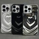 Чехол Apple iPhone 15, Heart Glow 3D, Черный