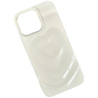 Чохол Apple iPhone 16, Heart Glow 3D, Молочний