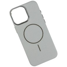 Чохол Apple iPhone 13, Carbon Pattern Slim, Grey Ey, MagSafe, Сірий