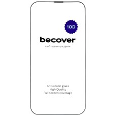 Захисне скло Apple iPhone 13 Pro Max, BeCover, 10D, Чорний