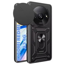 Чохол Xiaomi Poco C61, Redmi A3, BeCover Military, Чорний