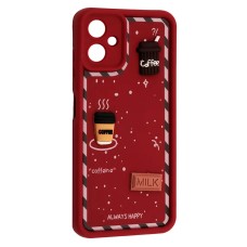 Чохол Samsung A065 Galaxy A06, HAPPY Cookie, Marsala, Бордовий