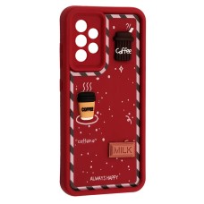 Чохол Samsung A525 Galaxy A52, HAPPY Cookie, Marsala, Бордовий