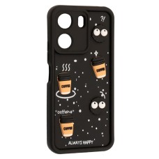 Чохол Xiaomi Poco C65, Redmi 13C, HAPPY Cookie, Чорний