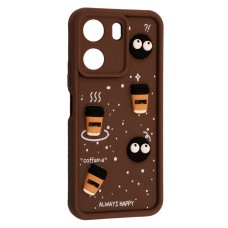 Чохол Xiaomi Poco C65, Redmi 13C, HAPPY Cookie, Коричневий