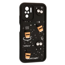 Чохол Xiaomi Redmi Note 10, Redmi Note 10s, HAPPY Cookie, Чорний