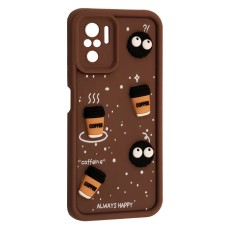 Чохол Xiaomi Redmi Note 10, Redmi Note 10s, HAPPY Cookie, Коричневий