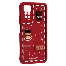 Чохол Xiaomi Redmi Note 11 Pro, Redmi Note 11 Pro 5G, HAPPY Cookie, Marsala, Бордовий