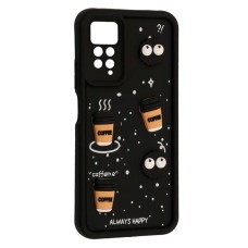 Чохол Xiaomi Redmi Note 11, Redmi Note 11S, HAPPY Cookie, Чорний