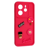 Чехол Xiaomi Redmi Note 14, HAPPY Cookie, Розовый