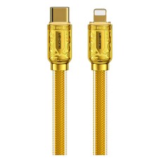 USB кабель WK WDC-163 Apple iPhone SE 2022, iPhone 14 Pro Max, iPhone 14 Plus, iPhone 14 Pro, iPhone 14, iPhone 13 Pro, iPhone 13 Mini, iPhone 13, iPhone 13 Pro Max, iPhone 12 Mini, iPhone 12 Pro Max, iPhone 12 Pro, Lightning, 1.0 м., Золотий