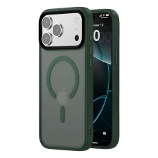 Чохол Apple iPhone 17 Pro, Epik Metal Buttons Colorful, MagSafe, Зелений