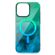 Чохол Apple iPhone 17 Pro, Shiny Mountain, Green-Blue, MagSafe, Зелений