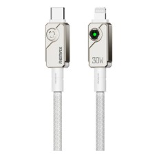 USB кабель Remax RC-C35 Apple iPhone SE 2022, iPhone 14 Pro Max, iPhone 14 Plus, iPhone 14 Pro, iPhone 14, iPhone 13 Pro, iPhone 13 Mini, iPhone 13, iPhone 13 Pro Max, iPhone 12 Mini, iPhone 12 Pro Max, iPhone 12 Pro, Lightning, 1.0 м., Білий