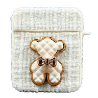 Чохол Apple AirPods, AirPods 2, Bears, Білий