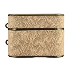 Чехол Apple AirPods Pro 2, Leather Case Pouch Earphone, Бежевый