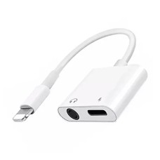 Переходник GL029 Apple iPhone SE 2022, iPhone 14 Pro Max, iPhone 14 Plus, iPhone 14 Pro, iPhone 14, iPhone 13 Pro, iPhone 13 Mini, iPhone 13, iPhone 13 Pro Max, iPhone 12 Mini, iPhone 12 Pro Max, iPhone 12 Pro, Lightning, 3.5 мм., Белый