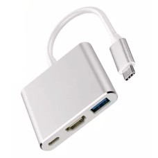 Переходник, Type-C, HDMI, USB, Белый