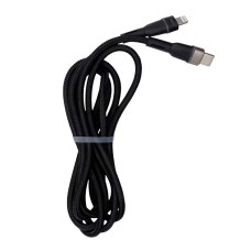 USB кабель Live Lead Apple iPhone SE 2022, iPhone 14 Pro Max, iPhone 14 Plus, iPhone 14 Pro, iPhone 14, iPhone 13 Pro, iPhone 13 Mini, iPhone 13, iPhone 13 Pro Max, iPhone 12 Mini, iPhone 12 Pro Max, iPhone 12 Pro, Lightning, 1.0 м., Чорний