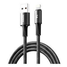 USB кабель Remax CB25 Velocity Apple iPhone SE 2022, iPhone 14 Pro Max, iPhone 14 Plus, iPhone 14 Pro, iPhone 14, iPhone 13 Pro, iPhone 13 Mini, iPhone 13, iPhone 13 Pro Max, iPhone 12 Mini, iPhone 12 Pro Max, Lightning, 1.2 м., Чорний