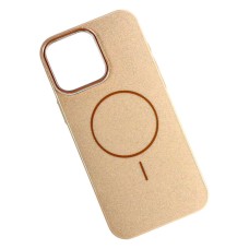 Чохол Apple iPhone 15 Pro Max, Color Glitter, MagSafe, Бежевий