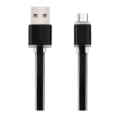 USB кабель Noodle, MicroUSB, 1.0 м., Чорний