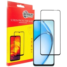 Захисне скло OPPO A20, Dengos, Чорний