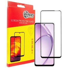 Захисне скло OPPO A40M, Dengos, Чорний