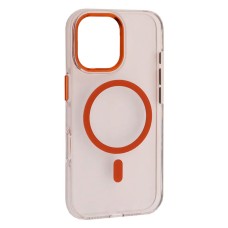 Чохол Apple iPhone 17, Silver Shield, Transparent Orange, MagSafe, Помаранчевий