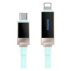 USB кабель Remax CB13 Apple iPhone SE 2022, iPhone 14 Pro Max, iPhone 14 Plus, iPhone 14 Pro, iPhone 14, iPhone 13 Pro, iPhone 13 Mini, iPhone 13, iPhone 13 Pro Max, iPhone 12 Mini, iPhone 12 Pro Max, iPhone 12 Pro, Lightning, 1.2 м., Зелений