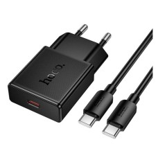 Сетевое зарядное устройство Hoco N72 Speed, с кабелем, Type-C, Черный