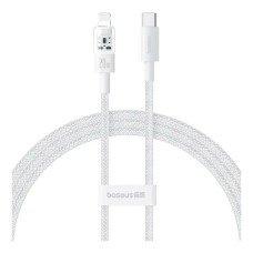 USB кабель Baseus P10373001211-01 Gem Apple iPhone SE 2022, iPhone 14 Pro Max, iPhone 14 Plus, iPhone 14 Pro, iPhone 14, iPhone 13 Pro, iPhone 13 Mini, iPhone 13, iPhone 13 Pro Max, iPhone 12 Mini, iPhone 12 Pro Max, Lightning, 2.0 м., Белый