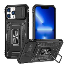 Чохол Apple iPhone 14 Pro, Epik Camshield Army Ring, Чорний