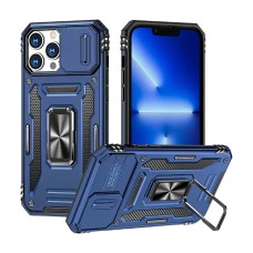 Чохол Apple iPhone 14 Pro Max, Epik Camshield Army Ring, Navy, Синій