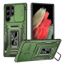 Чохол Samsung S918 Galaxy S23 Ultra, Epik Camshield Army Ring, Army Green, Оливковий