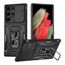 Чохол Samsung S918 Galaxy S23 Ultra, Epik Camshield Army Ring, Чорний