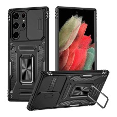 Чохол Samsung S928 Galaxy S24 Ultra, Epik Camshield Army Ring, Чорний