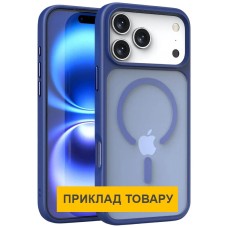 Чохол Apple iPhone 17, Epik Metal Buttons, Navy Blue, MagSafe, Синій