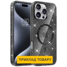Чохол Apple iPhone 17 Air, Epik Eclipse Sparkle, MagSafe, Чорний