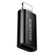Переходник Borofone BV26A Apple iPhone SE 2022, iPhone 14 Pro Max, iPhone 14 Plus, iPhone 14 Pro, iPhone 14, iPhone 13 Pro, iPhone 13 Mini, iPhone 13, iPhone 13 Pro Max, iPhone 12 Mini, iPhone 12 Pro Max, iPhone 12 Pro, Lightning, Type-C, Черный