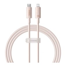 USB кабель Baseus P10360201 Habitat Apple iPhone SE 2022, iPhone 14 Pro Max, iPhone 14 Plus, iPhone 14 Pro, iPhone 14, iPhone 13 Pro, iPhone 13 Mini, iPhone 13, iPhone 13 Pro Max, iPhone 12 Mini, iPhone 12 Pro Max, Lightning, 2.0 м., Розовый