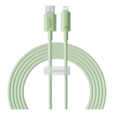 USB кабель Baseus P10360200 Habitat Apple iPhone SE 2022, iPhone 14 Pro Max, iPhone 14 Plus, iPhone 14 Pro, iPhone 14, iPhone 13 Pro, iPhone 13 Mini, iPhone 13, iPhone 13 Pro Max, iPhone 12 Mini, iPhone 12 Pro Max, Lightning, 2.0 м., Зеленый