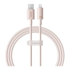 USB кабель Baseus P10360200 Habitat Apple iPhone SE 2022, iPhone 14 Pro Max, iPhone 14 Plus, iPhone 14 Pro, iPhone 14, iPhone 13 Pro, iPhone 13 Mini, iPhone 13, iPhone 13 Pro Max, iPhone 12 Mini, iPhone 12 Pro Max, Lightning, 2.0 м., Розовый