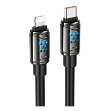 USB кабель Hoco U143 Joy Apple iPhone SE 2022, iPhone 14 Pro Max, iPhone 14 Plus, iPhone 14 Pro, iPhone 14, iPhone 13 Pro, iPhone 13 Mini, iPhone 13, iPhone 13 Pro Max, iPhone 12 Mini, iPhone 12 Pro Max, iPhone 12 Pro, Lightning, 1.2 м., Чорний