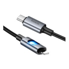 USB кабель Hoco U144 Apple iPhone SE 2022, iPhone 14 Pro Max, iPhone 14 Plus, iPhone 14 Pro, iPhone 14, iPhone 13 Pro, iPhone 13 Mini, iPhone 13, iPhone 13 Pro Max, iPhone 12 Mini, iPhone 12 Pro Max, iPhone 12 Pro, Lightning, 1.2 м., Чорний