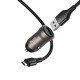 Автомобильное зарядное устройство Hoco Z62 Energy, С кабелем, MicroUSB, Серый