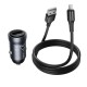 Автомобильное зарядное устройство Hoco Z62 Energy, С кабелем, MicroUSB, Серый