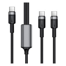 USB кабель AceFast C22-02, Type-C, 1.2 м., Черный