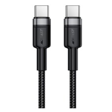 USB кабель AceFast C22-03, Type-C, 1.2 м., Черный