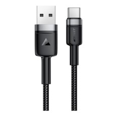 USB кабель AceFast C22-04, Type-C, 1.2 м., Черный